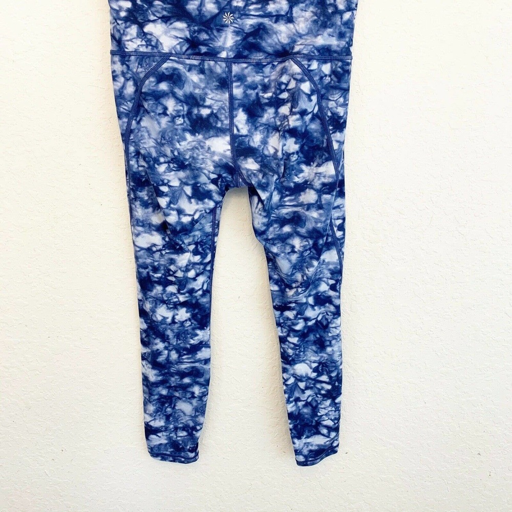 Athleta | Small 7/8 Powervita Tights Tie Dye Blue - Picture 3 of 7